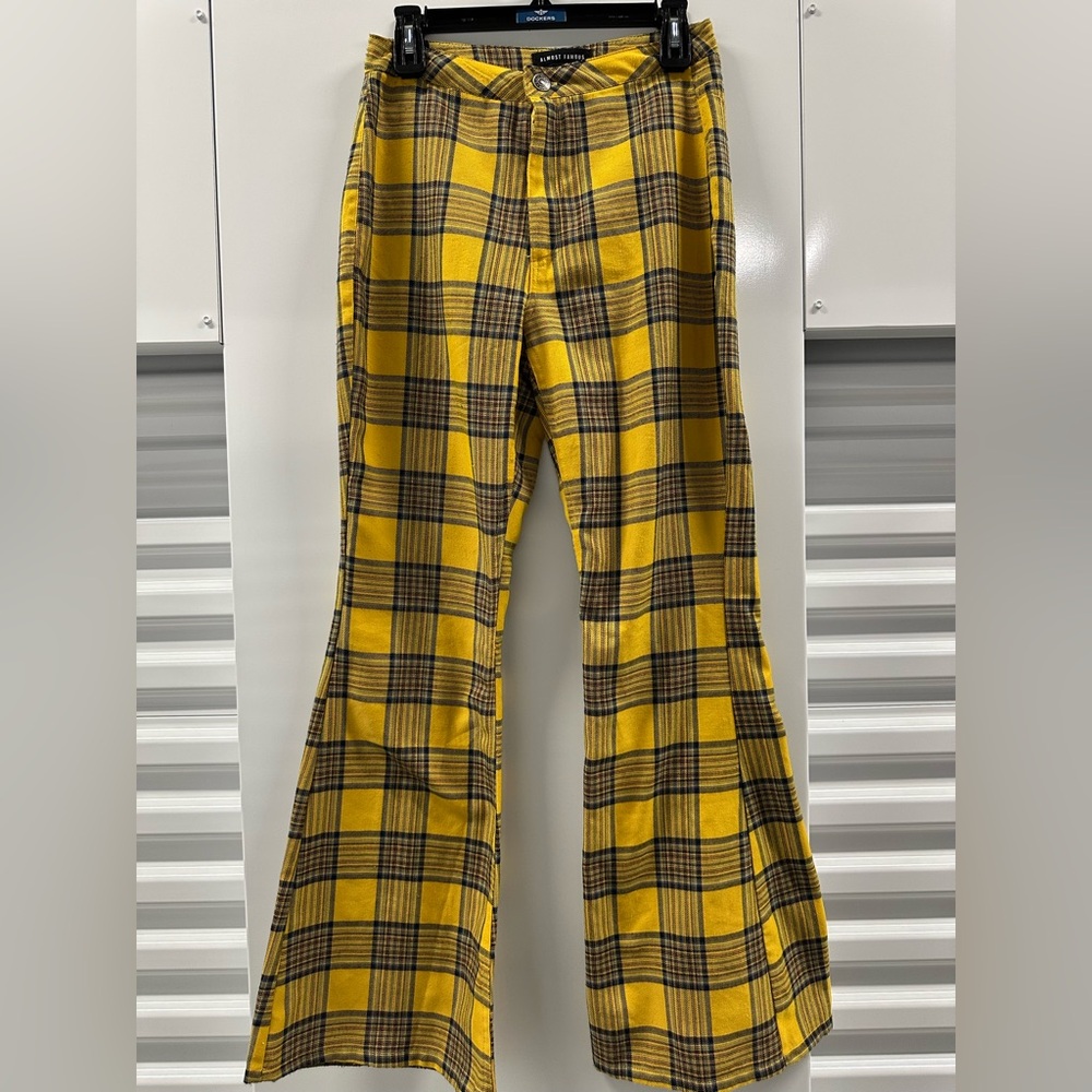 Yellow Plaid Pantsuit